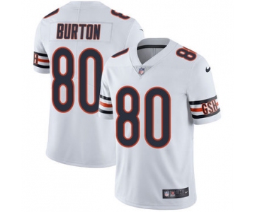 Nike Bears 80 Trey Burton White Men's Stitched NFL Vapor Untouchable Limited Jersey