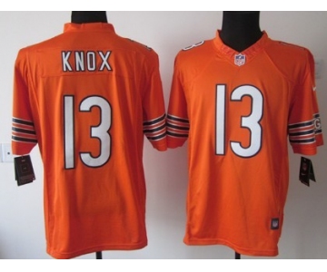 Nike Chicago Bears #13 Johnny Knox Orange Limited Jersey
