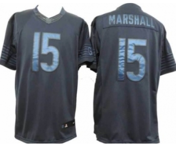 Nike Chicago Bears #15 Brandon Marshall Drenched Limited Blue Jersey