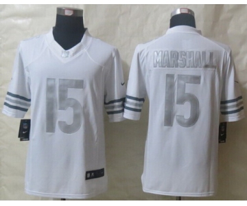 Nike Chicago Bears #15 Brandon Marshall Platinum White Limited Jersey