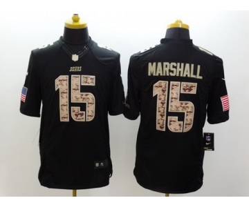 Nike Chicago Bears #15 Brandon Marshall Salute to Service Black Limited Jersey