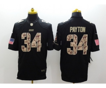 Nike Chicago Bears #34 Walter Payton Salute to Service Black Limited Jersey