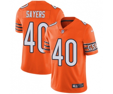 Nike Chicago Bears #40 Gale Sayers Orange Men's Stitched NFL Limited Rush Jersey