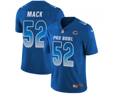 Nike Chicago Bears #52 Khalil Mack Royal Men's Stitched NFL Limited NFC 2019 Pro Bowl Jersey