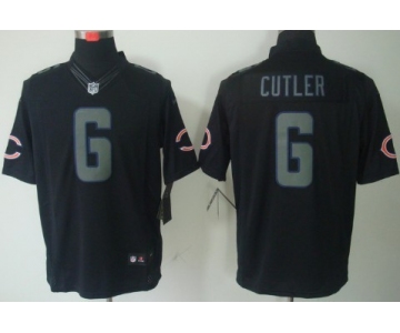 Nike Chicago Bears #6 Jay Cutler Black Impact Limited Jersey