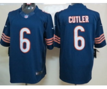 Nike Chicago Bears #6 Jay Cutler Blue Limited Jersey
