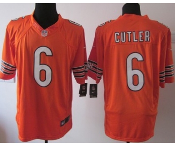 Nike Chicago Bears #6 Jay Cutler Orange Limited Jersey