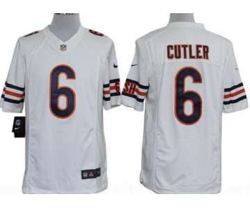 Nike Chicago Bears #6 Jay Cutler White Limited Jersey