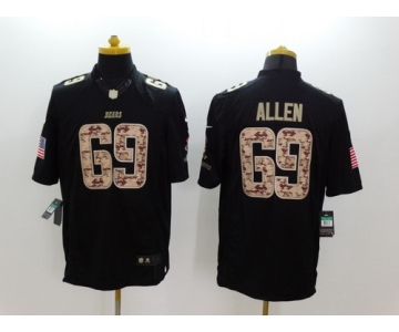 Nike Chicago Bears #69 Jared Allen Salute to Service Black Limited Jersey