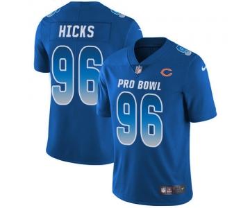 Nike Chicago Bears #96 Akiem Hicks Royal Men's Stitched NFL Limited NFC 2019 Pro Bowl Jersey