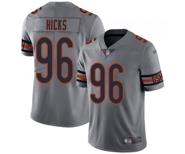 Nike Chicago Bears Men's #96 Akiem Hicks Silver Inverted Legend Limited Jersey