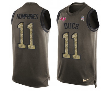 Men's Tampa Bay Buccaneers #11 Adam Humphries Green Salute to Service Hot Pressing Player Name & Number Nike NFL Tank Top Jersey