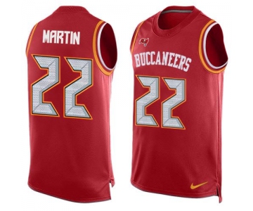 Men's Tampa Bay Buccaneers #22 Doug Martin Red Hot Pressing Player Name & Number Nike NFL Tank Top Jersey