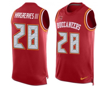 Men's Tampa Bay Buccaneers #28 Vernon Hargreaves III Red Hot Pressing Player Name & Number Nike NFL Tank Top Jersey