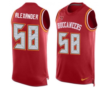 Men's Tampa Bay Buccaneers #58 Kwon Alexander Red Hot Pressing Player Name & Number Nike NFL Tank Top Jersey