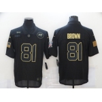 Men's Tampa Bay Buccaneers #81 Antonio Brown Black 2020 Salute To Service Stitched NFL Nike Limited Jersey