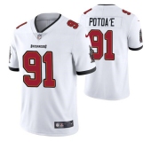 Men's Tampa Bay Buccaneers #91 Benning Potoa'e White Vapor Untouchable Limited Stitched Jersey