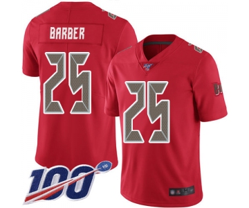 Nike Buccaneers #25 Peyton Barber Red Men's Stitched NFL Limited Rush 100th Season Jersey