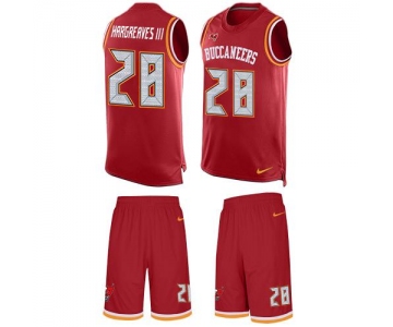 Nike Buccaneers #28 Vernon Hargreaves III Red Team Color Men's Stitched NFL Limited Tank Top Suit Jersey