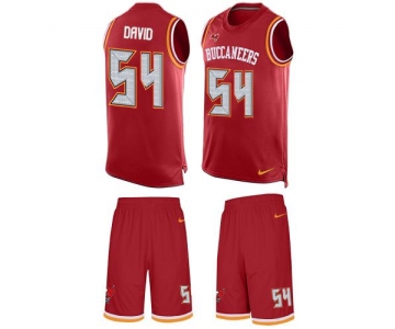 Nike Buccaneers #54 Lavonte David Red Team Color Men's Stitched NFL Limited Tank Top Suit Jersey