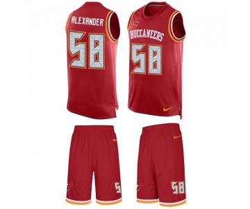 Nike Buccaneers #58 Kwon Alexander Red Team Color Men's Stitched NFL Limited Tank Top Suit Jersey
