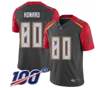 Nike Buccaneers #80 O. J. Howard Gray Men's Stitched NFL Limited Inverted Legend 100th Season Jersey