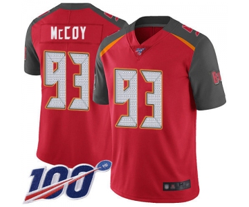 Nike Buccaneers #93 Gerald McCoy Red Team Color Men's Stitched NFL 100th Season Vapor Limited Jersey