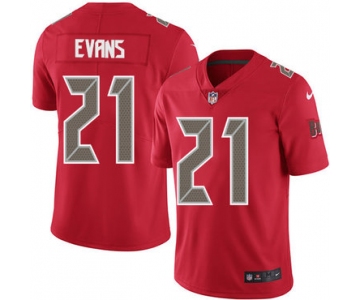 Nike Tampa Bay Buccaneers #21 Justin Evans Red Men's Stitched NFL Limited Rush Jersey