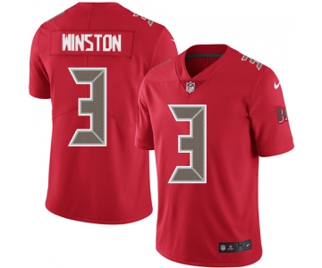 Nike Tampa Bay Buccaneers #3 Jameis Winston Red Men's Stitched NFL Limited Rush Jersey