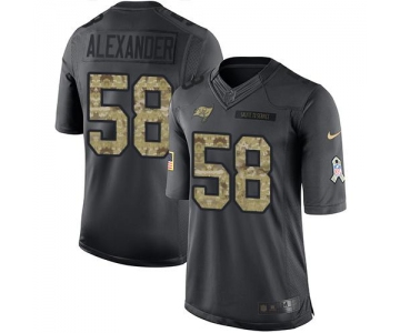 Nike Tampa Bay Buccaneers #58 Kwon Alexander Black Men's Stitched NFL Limited 2016 Salute to Service Jersey
