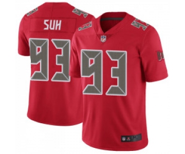 Nike Tampa Bay Buccaneers #93 Ndamukong Suh Men's Limited Color Rush Red Jersey