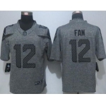 Men's Seattle Seahawks #12 Fan Nike Gray Gridiron 2015 NFL Gray Limited Jersey