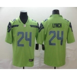 Men's Seattle Seahawks #24 Marshawn Lynch Green 2017 Vapor Untouchable Stitched NFL Nike Limited Jersey