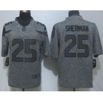 Men's Seattle Seahawks #25 Richard Sherman Black With Camo Elite Jersey