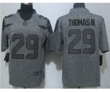 Men's Seattle Seahawks #29 Earl Thomas III Nike Gray Gridiron 2015 NFL Gray Limited Jersey