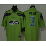 Men's Seattle Seahawks #3 Russell Wilson Green 2020 Big Logo Number Vapor Untouchable Stitched NFL Nike Fashion Limited Jersey