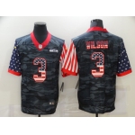Men's Seattle Seahawks #3 Russell Wilson USA Camo 2020 Salute To Service Stitched NFL Nike Limited Jersey