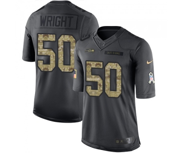 Men's Seattle Seahawks #50 K.J. Wright Black Nike NFL 2016 Salute to Service Jersey