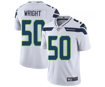 Men's Seattle Seahawks #50 K.J. Wright White Nike NFL Road Vapor Untouchable Limited Jersey