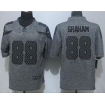 Men's Seattle Seahawks #88 Jimmy Graham Nike Gray Gridiron 2015 NFL Gray Limited Jersey