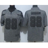 Men's Seattle Seahawks #88 Jimmy Graham Nike Gray Gridiron 2015 NFL Gray Limited Jersey
