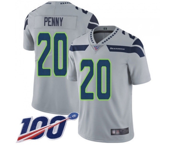 Nike Seahawks #20 Rashaad Penny Grey Alternate Men's Stitched NFL 100th Season Vapor Limited Jersey