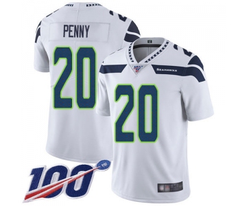 Nike Seahawks #20 Rashaad Penny White Men's Stitched NFL 100th Season Vapor Limited Jersey