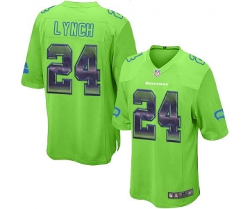 Nike Seahawks #24 Marshawn Lynch Green Alternate Men's Stitched NFL Limited Strobe Jersey