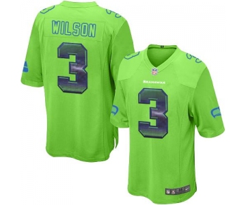Nike Seahawks #3 Russell Wilson Green Alternate Men's Stitched NFL Limited Strobe Jersey