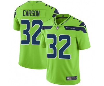 Nike Seahawks 32 Chris Carson Green Men's Stitched NFL Limited Rush Jersey