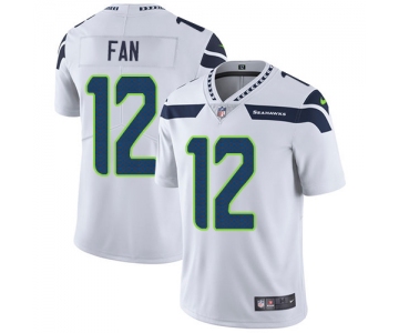 Nike Seattle Seahawks #12 Fan White Men's Stitched NFL Vapor Untouchable Limited Jersey