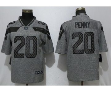 Nike Seattle Seahawks 20 Rashaad Penny Gray Gridiron Gray Vapor Untouchable Limited Jersey