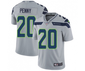 Nike Seattle Seahawks #20 Rashaad Penny Grey Alternate Men's Stitched NFL Vapor Untouchable Limited Jersey