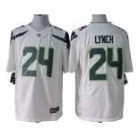 Nike Seattle Seahawks #24 Marshawn Lynch White Limited Jersey